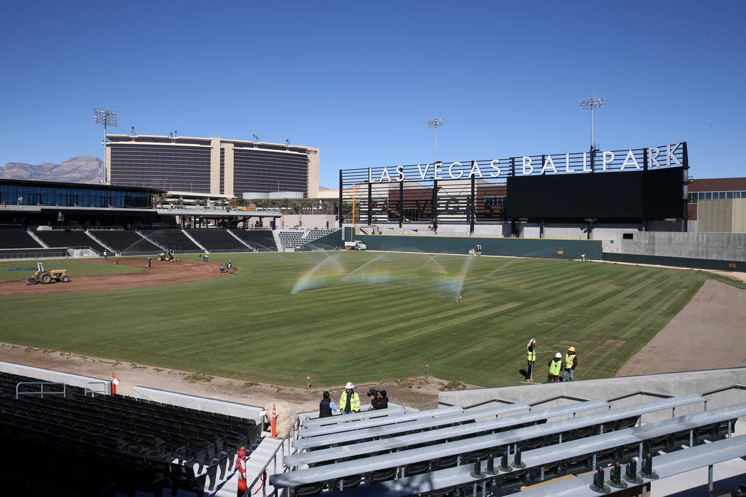 Construction continues at Las Vegas Ballpark Thursday, March 14, 2019. (K.M. Cannon/Las Vegas Review-Journal) @KMCannonPhoto