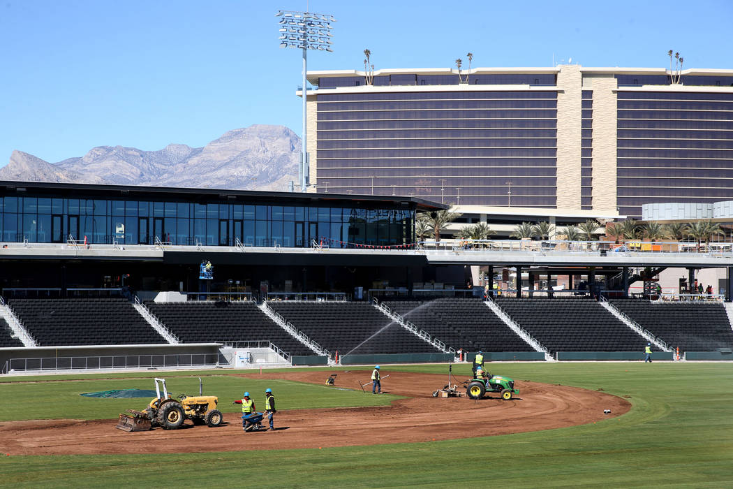 Field work continues at Las Vegas Ballpark Thursday, March 14, 2019. (K.M. Cannon/Las Vegas Review-Journal) @KMCannonPhoto