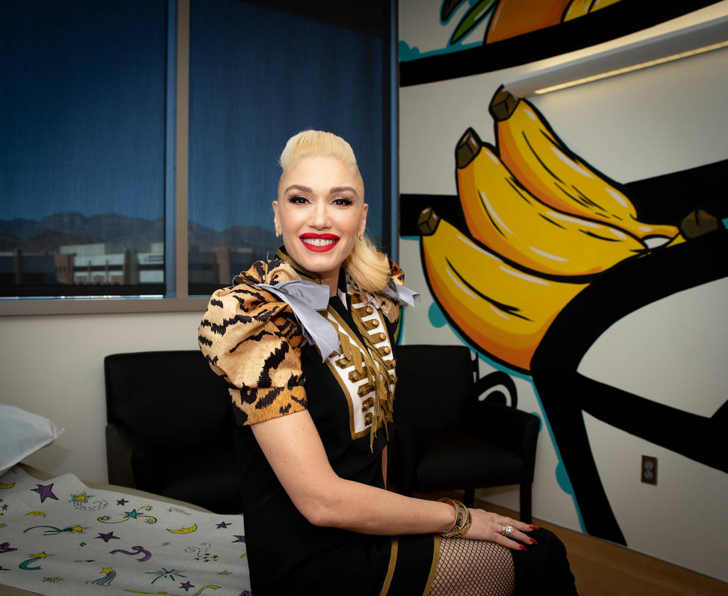 Gwen Stefani is shown at 4 The Kids Foundation treatment center on Thursday, March 14, 2019. (Tonya Harvey)