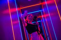 Cosplayer and influencer Stella Chuu poses for a picture while visiting the HyperX Esports Arena at the Luxor as part of the 1,000 Dreams Fund's BroadcastHER Academy Challenge in Las Vegas on Frid ...