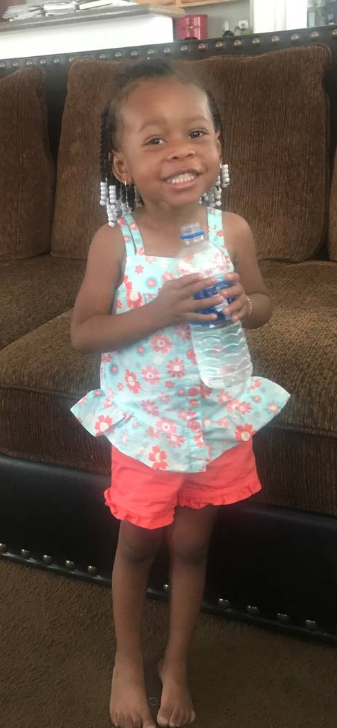 Three-year-old Zaela Walker was reported missing in August. (North Las Vegas Police Department)