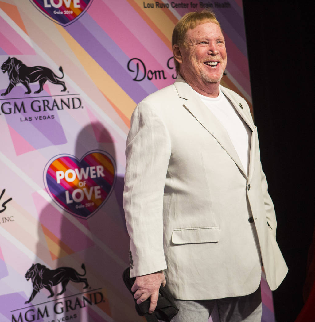 Oakland Raiders owner Mark Davis poses on the red carpet for Keep Memory Alive's 23rd annual Power of Love gala, raising money for Cleveland Clinic Lou Ruvo Center for Brain Health's programs and ...
