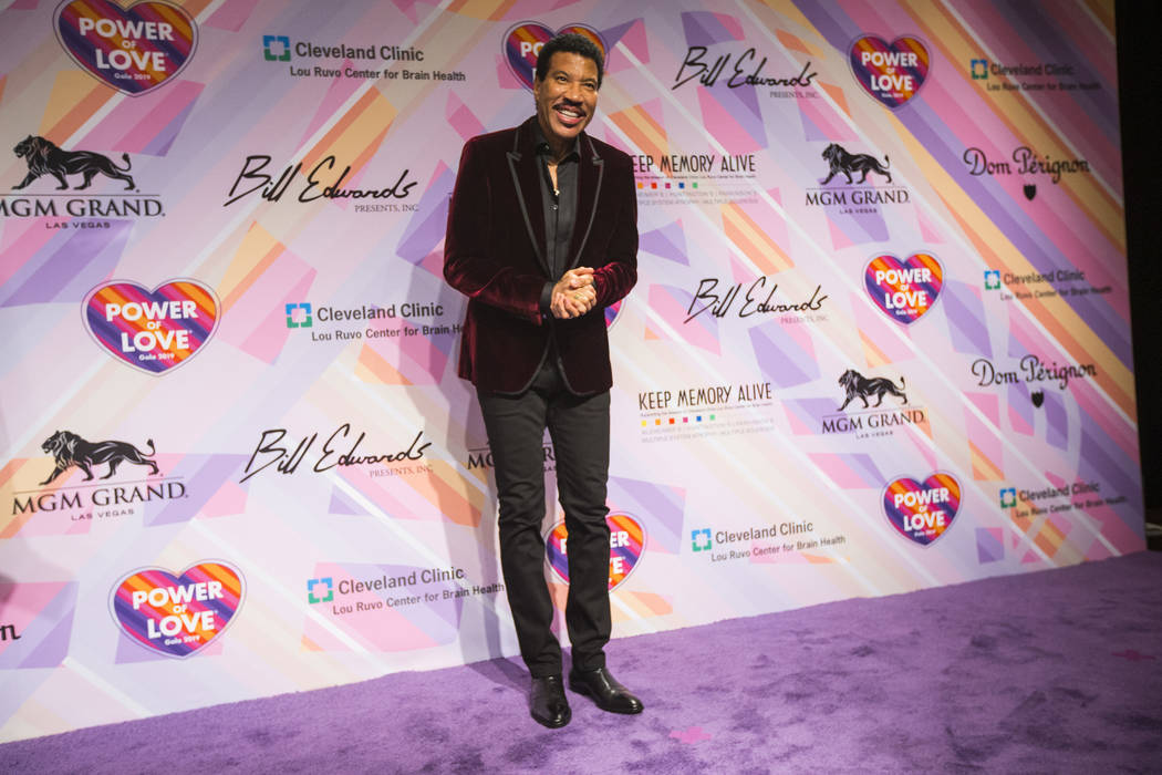 Lionel Richie poses on the red carpet for Keep Memory Alive's 23rd annual Power of Love gala, raising money for Cleveland Clinic Lou Ruvo Center for Brain Health's programs and services, at the MG ...