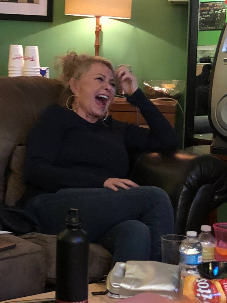 Roseanne Barr is shown backstage at Laugh Factory at the Tropicana on Saturday, March 16, 2019. (Harry Basil)
