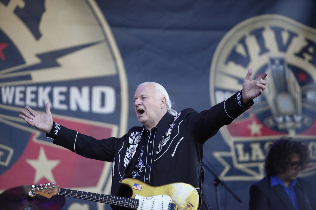 Guitar legend, Dick Dale, performs at the 19th Annual Viva Las Vegas Rockabilly Weekender at the Orleans Hotel and Casino on Saturday, April 16, 2016. (Michael Quine/Las Vegas Review-Journal) @Veg ...