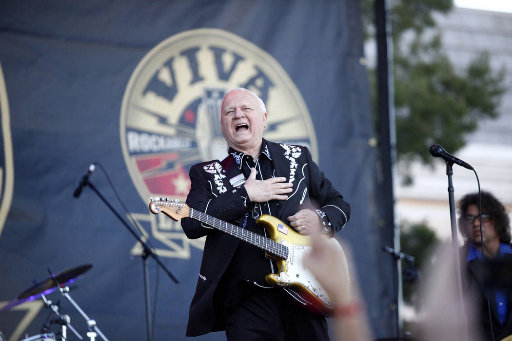 Guitar legend, Dick Dale, performs at the 19th Annual Viva Las Vegas Rockabilly Weekender at the Orleans Hotel and Casino on Saturday, April 16, 2016. (Michael Quine/Las Vegas Review-Journal) @Veg ...