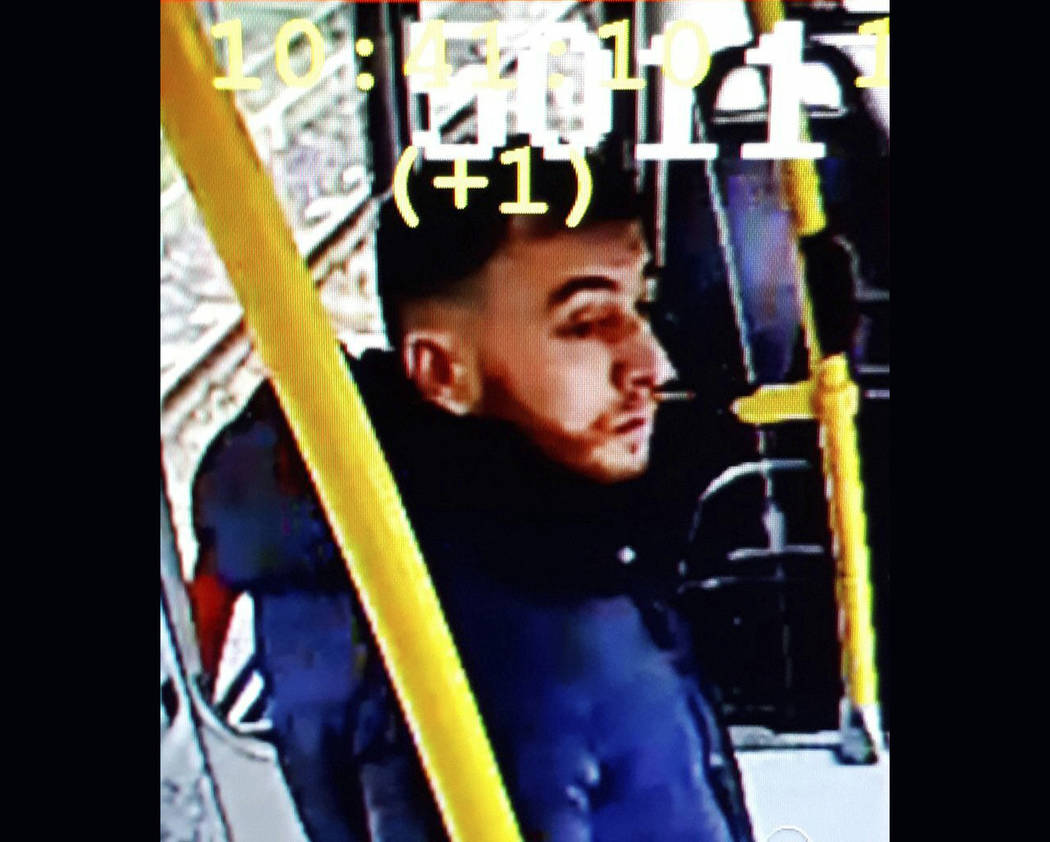 This image made available on Monday March 18, 2019 from the Twitter page of Police Utrecht shows an image of 37 year old Gokmen Tanis, who police are looking for in connection with a shooting inci ...