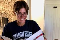 Sean Stewart at his home upon receiving an acceptance letter from UNLV. Stewart was admitted in ...