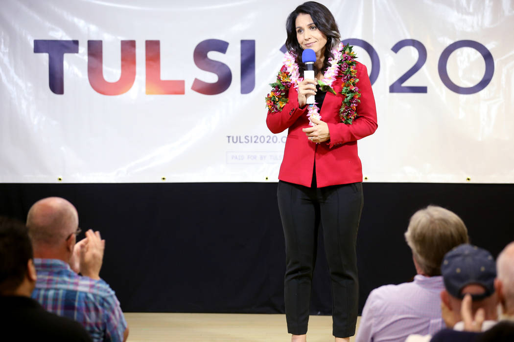 Tulsi Gabbard, D-Hawaii, during a meet and greet at the Asian Culture Cente...