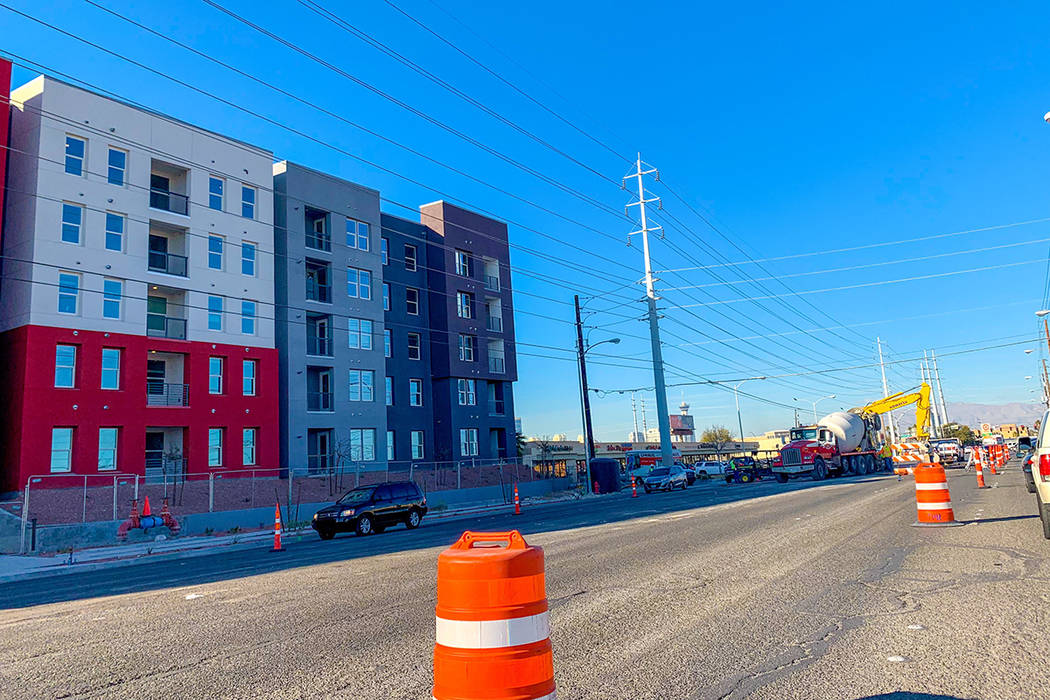 A pair of road improvement projects is set to make a stretch of Maryland Parkway near UNLV a smoother commute by year's end. (Mick Akers/Las Vegas Review-Journal)