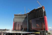 The Chinese-themed Resorts World Las Vegas is under construction on the former site of the Stardust on Thursday, March 7, 2019. (Michael Quine/Las Vegas Review-Journal) @Vegas88s