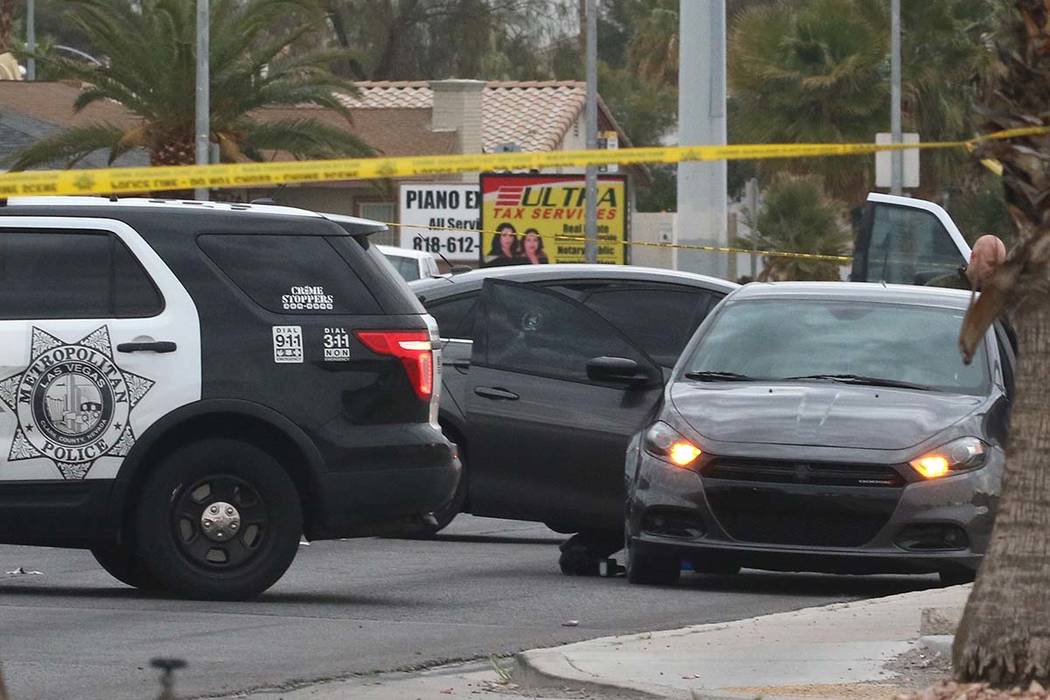 The Metropolitan Police Department is investigating an apparent murder-suicide in the 5400 block of Eastern Avenue on Wednesday, March. 20, 2019, in Las Vegas. Bizuayehu Tesfaye Las Vegas Review-J ...