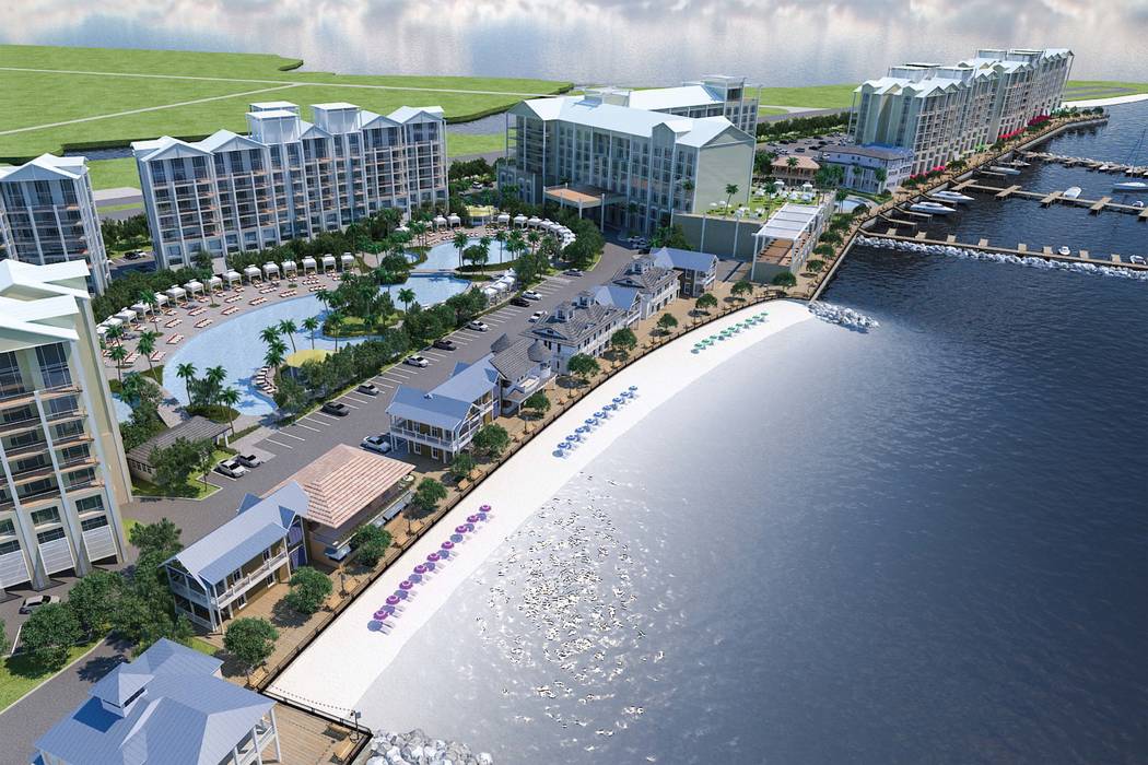 Las Vegas-based Allegiant Travel Co. entered a new era for the company Tuesday, March 19, 2019, breaking ground on a resort in Punta Gorda, Florida, with nearly 700 rooms and suites. (Allegiant Tr ...