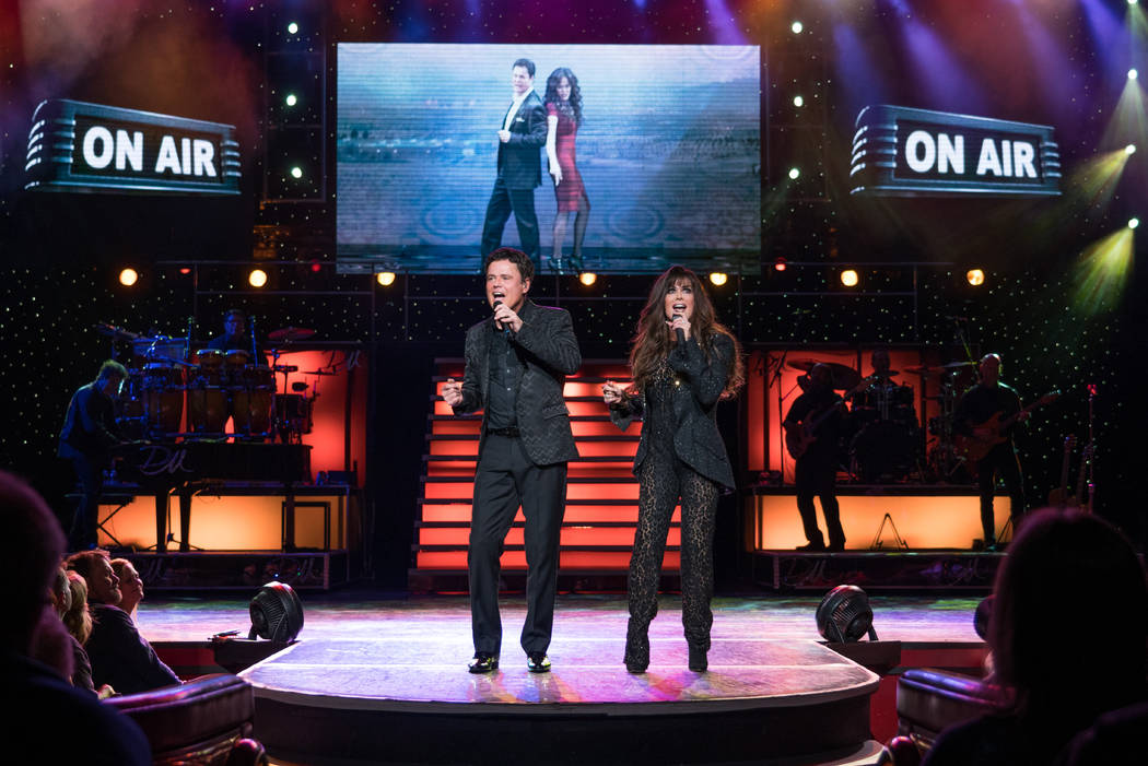 Marie Osmond and Donny Osmond perform in their Las Vegas show at the Flamingo Las Vegas. The duo has announced they will close the production in November after an 11-year run. (Caesars Entertainment).