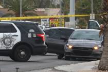 The Metropolitan Police Department investigates an apparent murder-suicide in the 5400 block of Eastern Avenue on Wednesday, March. 20, 2019, in Las Vegas. Bizuayehu Tesfaye Las Vegas Review-Journ ...