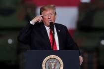 President Donald Trump speaks at Joint Systems Manufacturing Center in Lima, Ohio, Wednesday, March 20, 2019. (AP Photo/Michael Conroy)