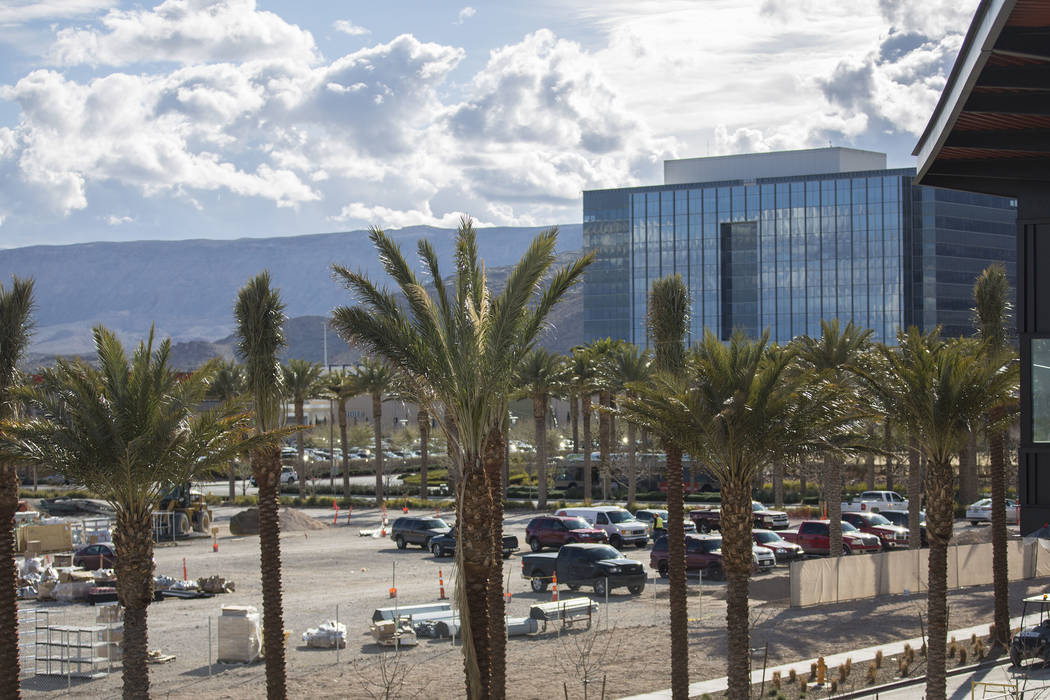 One of a group of parking lots at Las Vegas Ballpark on Thursday, March 21, 2019, in Las Vegas. (Benjamin Hager Review-Journal) @BenjaminHphoto
