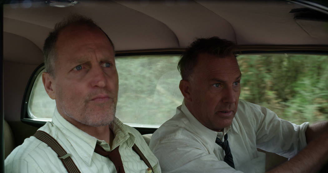 THE HIGHWAYMEN (2019) - pictured L-R: Woody Harrelson ("Maney Gault”) and Kevin Costner ("Frank Hamer") Photo Courtesy of Netflix Photo Courtesy of Netflix