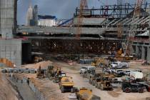 The Raiders stadium construction site in Las Vegas, Tuesday, March 19, 2019. Erik Verduzco Las Vegas Review-Journal @Erik_Verduzco