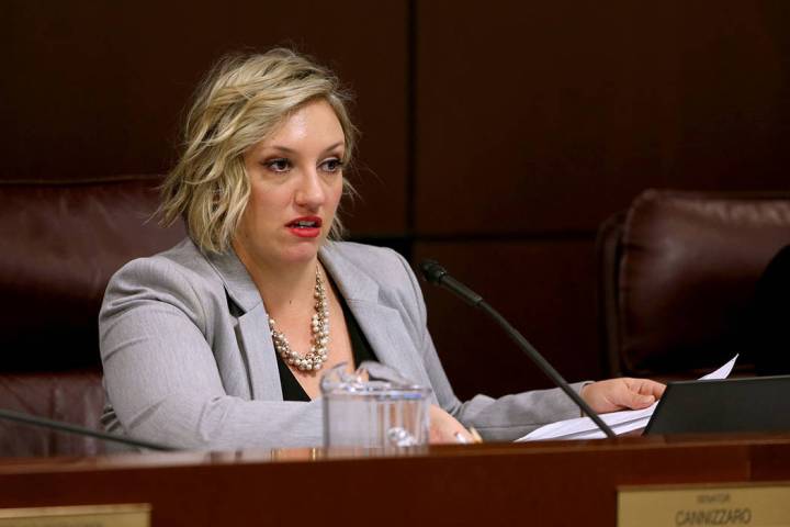Sen. Nicole Cannizzaro, D-Las Vegas, presides during a Judiciary Committee meeting in the Legislative Building in Carson City Wednesday, Feb. 6, 2019. (K.M. Cannon/Las Vegas Review-Journal) @KMCan ...