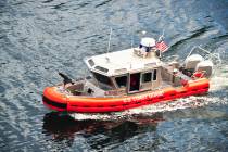 A US Coast Guard boat patrols the ocean. (Getty Images)