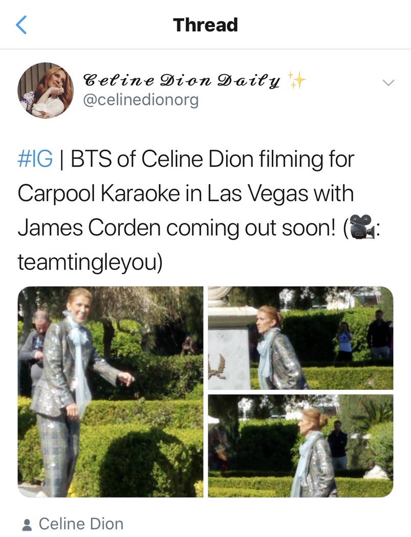 James corden shop and celine dion