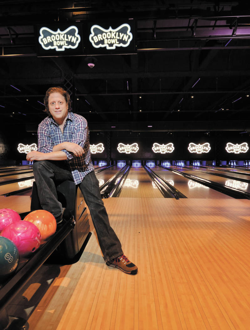 Peter Shapiro, founder and owner of Brooklyn Bowl, is shown inside the venue at The Linq at 354 ...