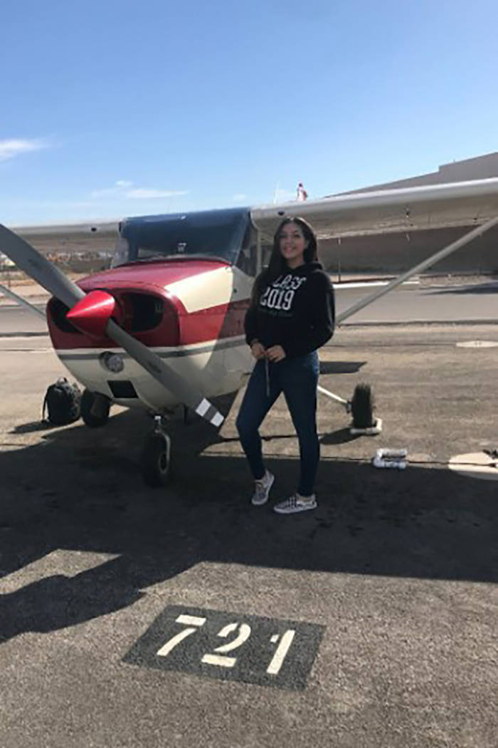 Dabne Anaya pictured before a flight. Anaya plans to attend the Southern Utah University’s f ...