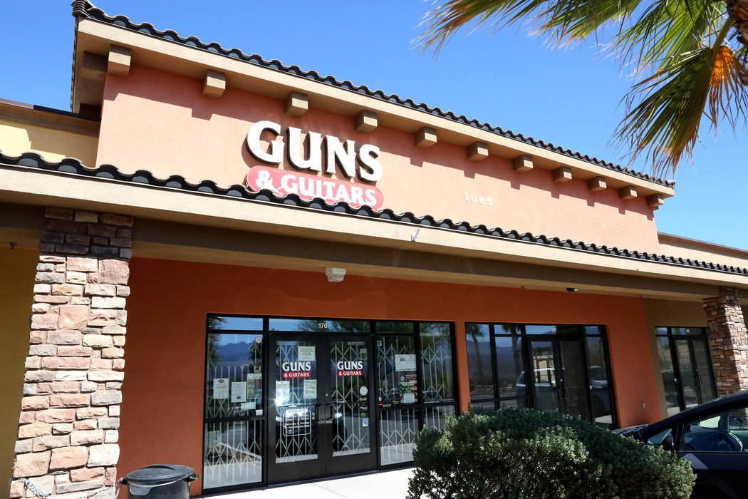 Mesquite gun store Guns and Guitars on Monday, Oct. 2, 2017, the day after a mass shooting in L ...