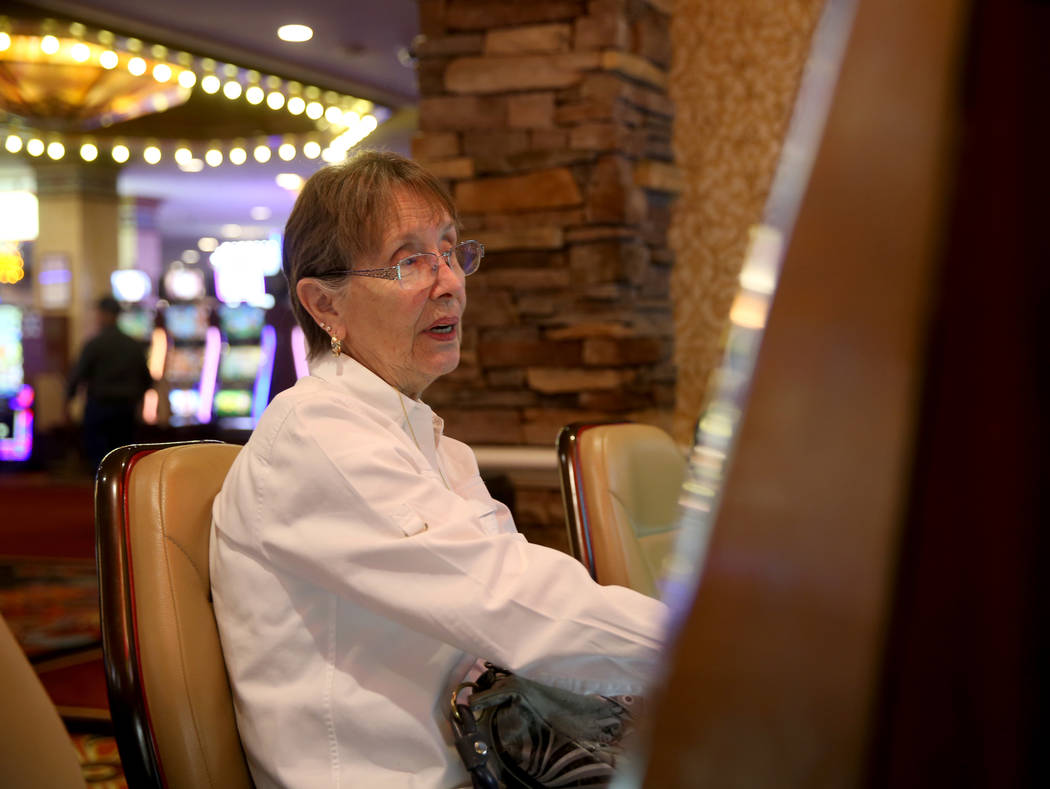 Maryanne Cumberledge, 80, of Las Vegas, at Sam's Town Monday, March 25, 2019. Cumberledge, who ...