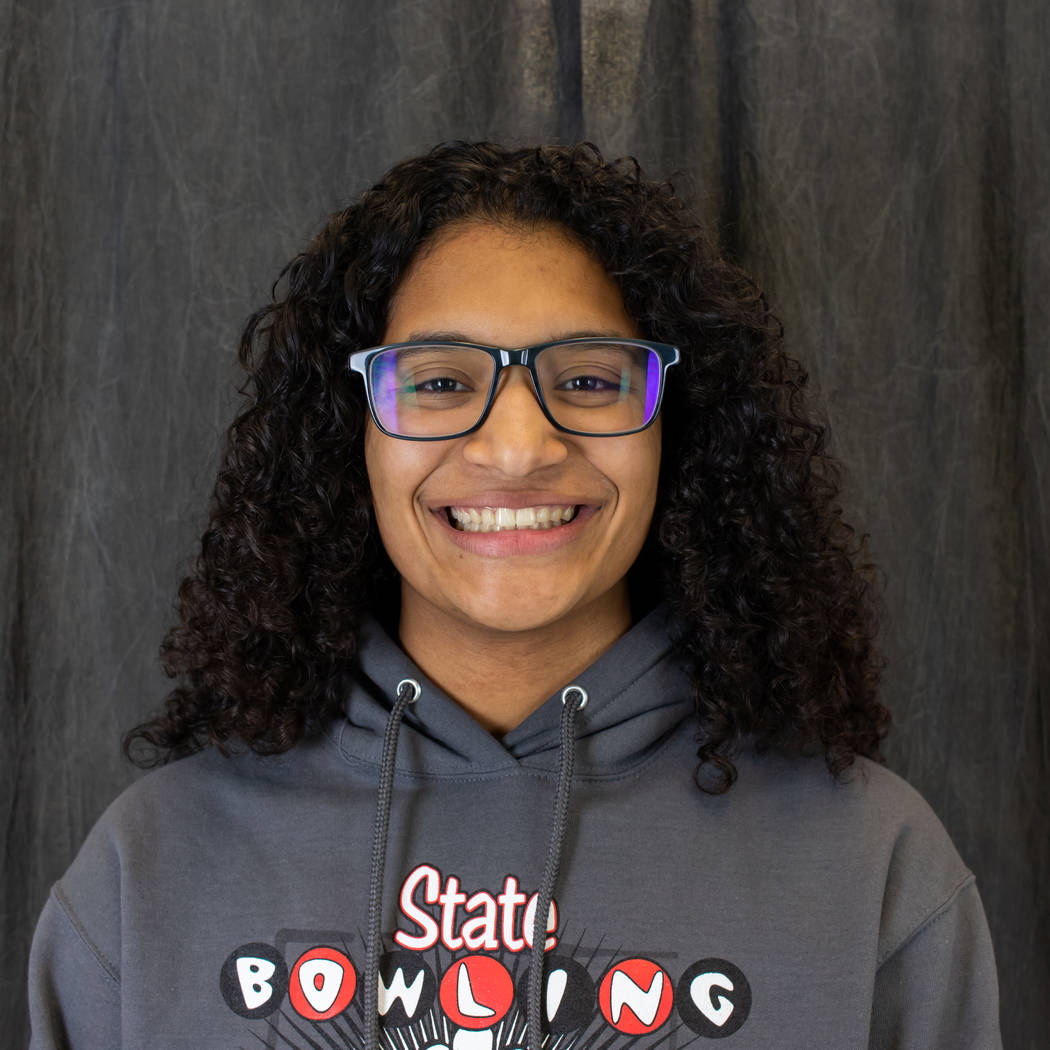 Basic's Olivia Lampkin is a member of the Nevada Preps all-state bowling team.