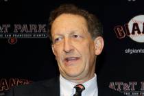 San Francisco Giants President and CEO Larry Baer is shown during a press conference in San Francisco on Jan. 19, 2018. (AP Photo/Marcio Jose Sanchez, File)