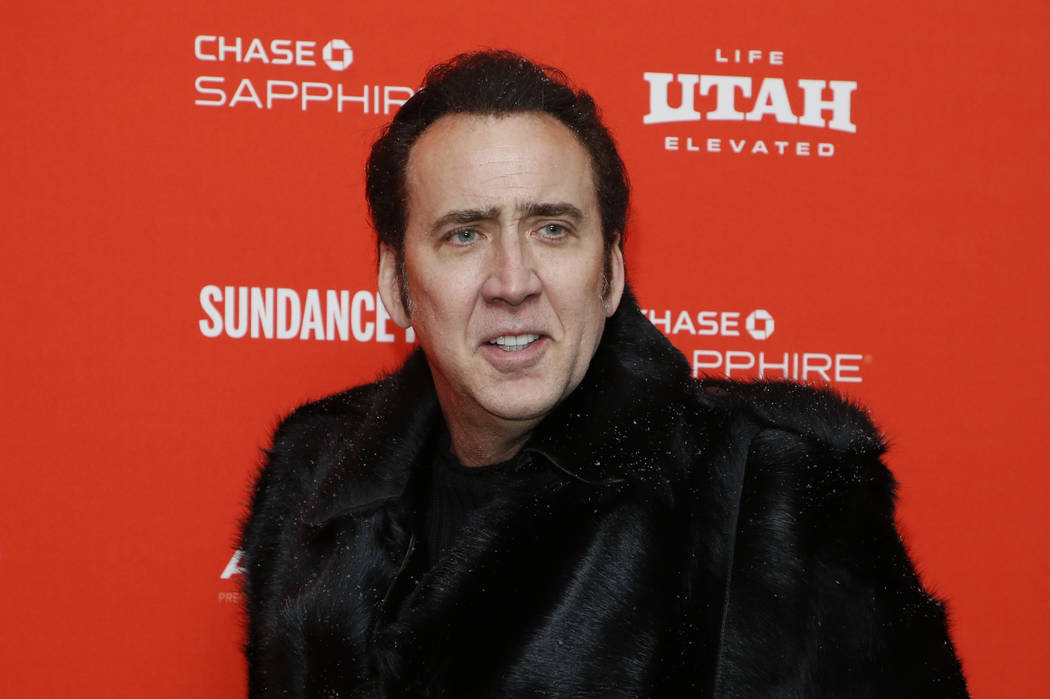 Actor Nicolas Cage poses Jan. 19, 2018, at the premiere of "Mandy" during the 2018 Sundance Film Festival in Park City, Utah. (Photo by Danny Moloshok/Invision/AP, File)