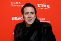 Actor Nicolas Cage poses Jan. 19, 2018, at the premiere of "Mandy" during the 2018 Sundance Fil ...