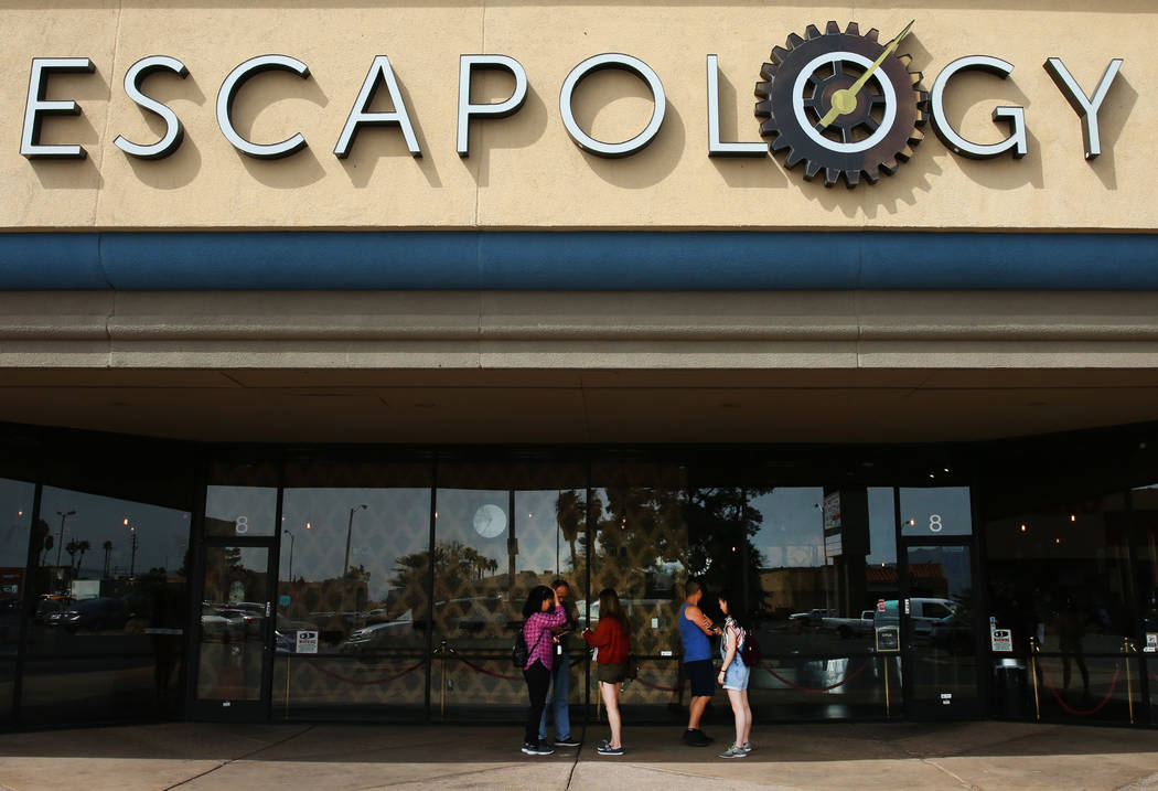 Escapology, where players are locked inside a themed room to play a high adrenaline escape game, photographed on Tuesday, March. 26, 2019, in las Vegas. Bizuayehu Tesfaye Las Vegas Review-Journal ...