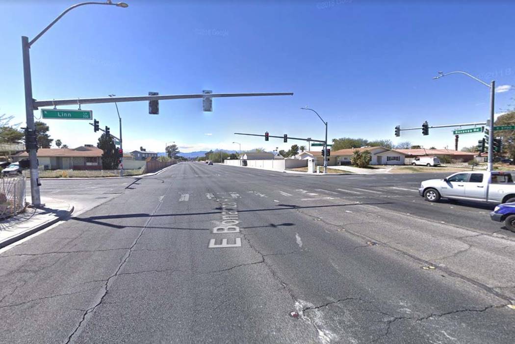 A pedestrian trying to cross Bonanza Road at the intersection with Linn Lane was hit by a picku ...