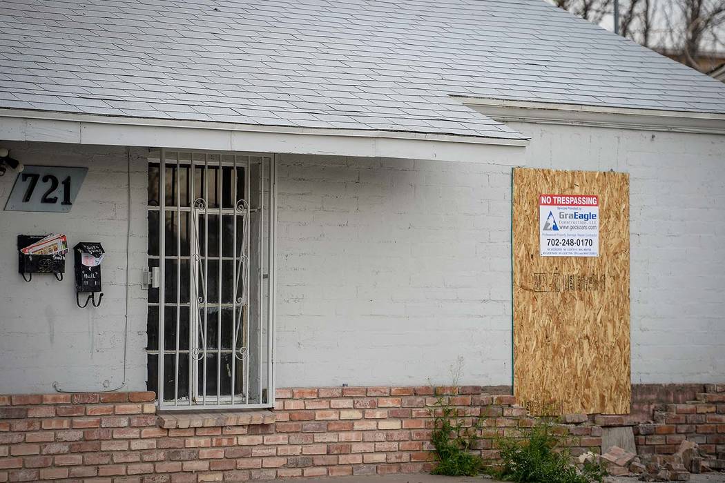 One person died and another was injured in a fire at 721 N. 1st St. in Las Vegas, Wednesday, Ma ...