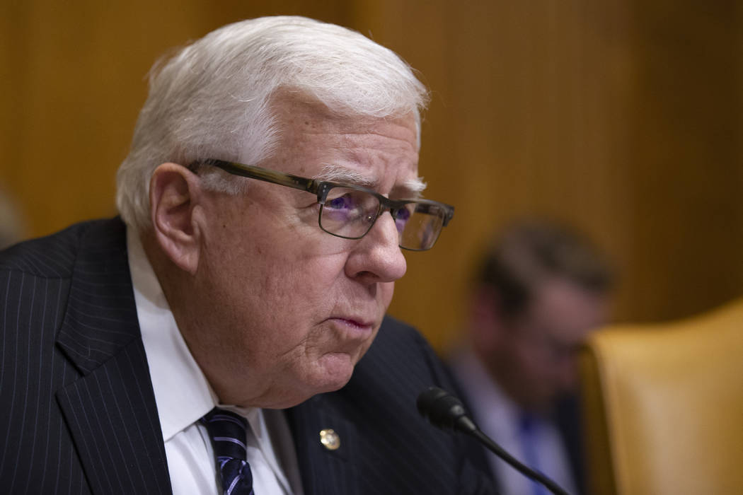 Chairman Mike Enzi, R-Wyo., speaks during a hearing of the Senate Budget Committee on the &quot ...