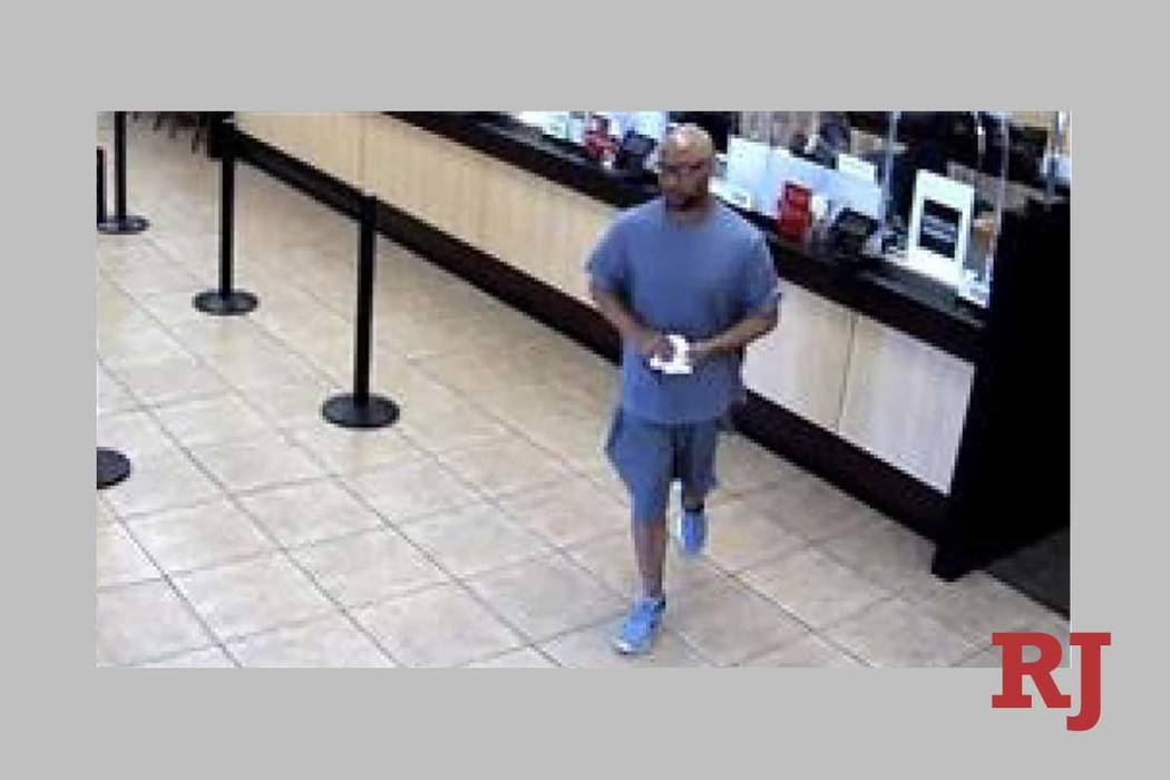The Boulder City Police Department is looking for this man in connection with an attempted bank ...