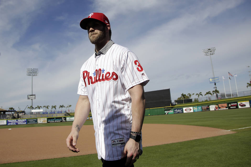 Las Vegas native Bryce Harper overtakes Judge for MLB's top-selling jersey