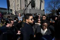 Actor Jussie Smollett leaves Cook County Court after his charges were dropped Tuesday, March 26 ...
