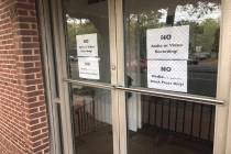 These signs proclaiming “Black press only” were on the doors of Bolton Street Baptist Churc ...