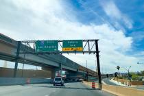 The Sahara Avenue exit from the U.S. Highway 95 southbound to Interstate 15 southbound ramp wil ...
