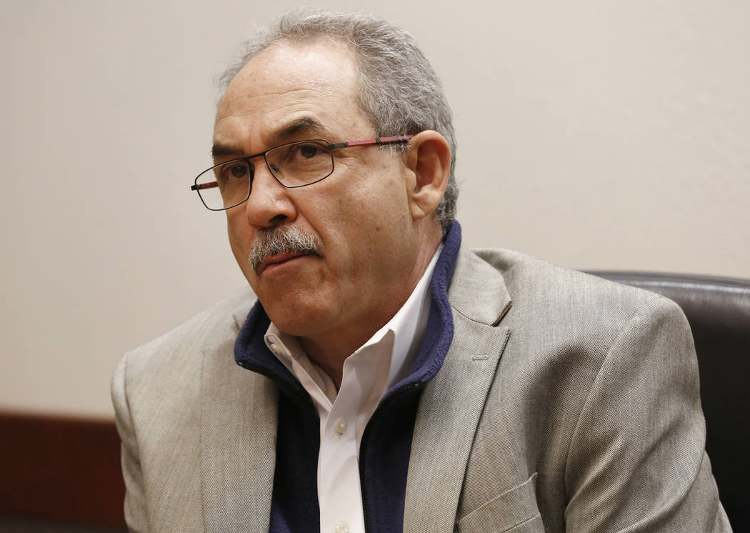 John Vellardita, Clark County Education Association executive director, during an editorial boa ...