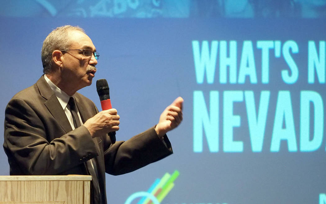 John Vellardita, executive director of the Clark County Education Association, speaks about the ...