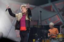 Mick Jagger of The Rolling Stones performs Saturday, Oct. 22, 2016, at T-Mobile Arena in Las Ve ...