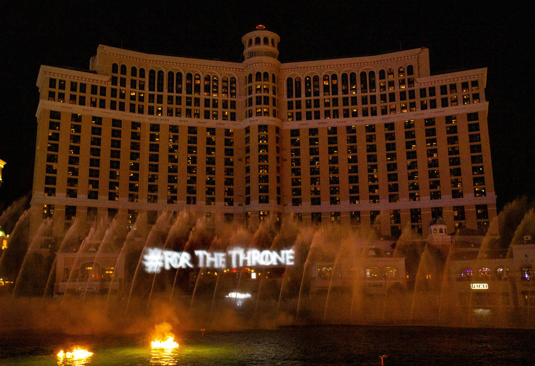 A hashtag for the show ending the debut of the new water show based on ÒGame of Thrones&#x ...