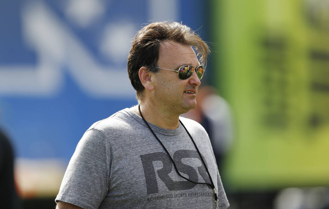 Sports agent Drew Rosenhaus is seen during Pro Bowl NFL football practice, Friday, Jan. 26, 201 ...