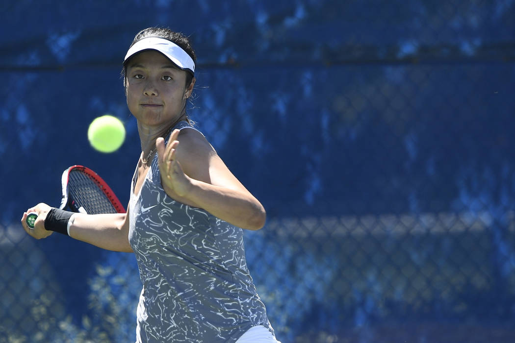 UNLV senior Aiwen Zhu, shown last season, is 25-7 in singles this season, including 12-3 at the ...