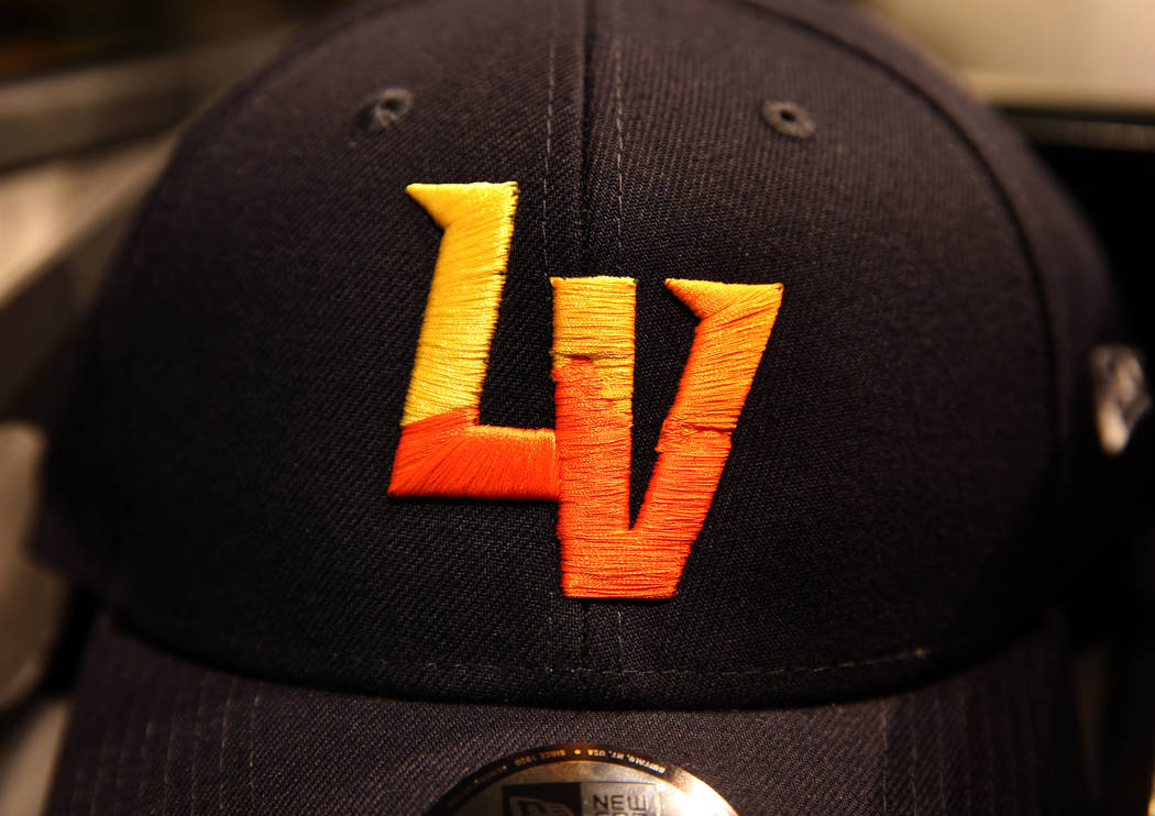 A Las Vegas Aviators hat for purchase at the team sales office in Downtown Summerlin on Monday, ...